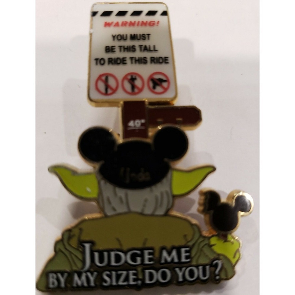 Disney Pin Star Wars Yoda Height Requirement Judge‎ Me by my Size do you 59899